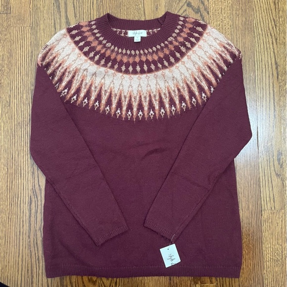 Style & Co Ladies Fair Isle Sweater Size Small, NWT - Picture 1 of 6